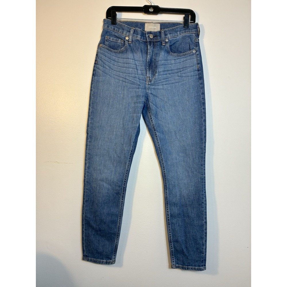 Everlane The High Rise Skinny Jean Sz 29 Mid Wash Casual Minimalist Preppy - Picture 2 of 9